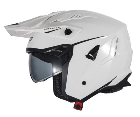 UFO KASK SHERATAN JET TRIAL Z BLENDĄ PRZECIWSŁONECZNĄ WHITE S KOLEKCJA 2024
