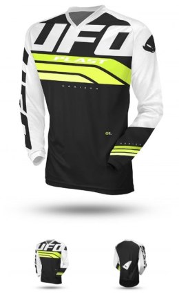 UFO KOSZULKA HORIZON JERSEY CROSS KOLOR CZARNY BIAŁY ŻÓŁTY FLUO ` XXXL