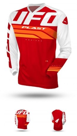 UFO 2023/04 KOSZULKA HORIZON JERSEY CROSS KOLOR CZERWONY/BIAŁY ` XXL