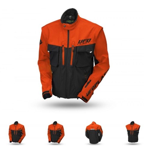 UFO KURTKA TAIGA ENDURO (ODPINANE RĘKAWY) KOLOR POMARAŃCZOWY/CZARNY ` L