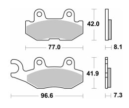 SBS KLOCKI HAMULCOWE KH675 OFF-ROAD SINTER ZŁOTY YAMAHA YXC/YXM VIKING WOLV