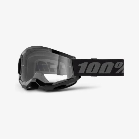 100 PROCENT GOGLE STRATA 2 BLACK CLEAR LENS SZYBKA PRZEŹROCZYSTA