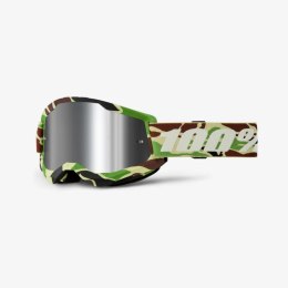 100 PROCENT GOGLE STRATA 2 WAR CAMO SILVER LENS - CAMOUFLAGE SZYBKA LUSTRO