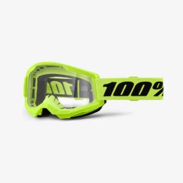 100 PROCENT STRATA 2 YOUTH GOGGLE YELLOW -CLEAR LENS GOGLE JUNIOR DZIECIĘCE