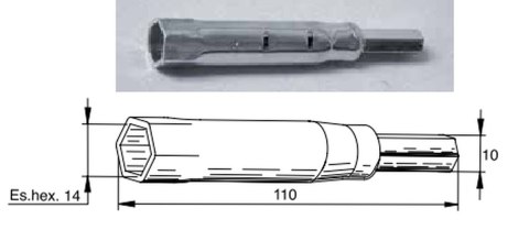 BUZZETTI KLUCZ DO ŚWIEC ZAPŁONOWYCH HONDA 14MM 110MM