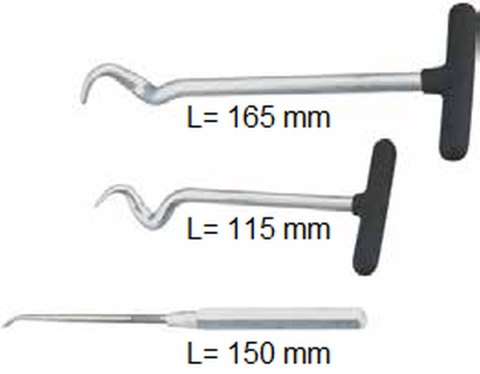 BUZZETTI NARZĘDZIE DO USUWANIA USZCZELEK O-RÓW WĘŻY ELASTYCZNYCH ZESTAW ZAWIERA 3 SZT.165MM 150MM 115MM