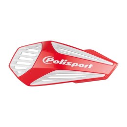 POLISPORT OSŁONY RĄK MX AIR Z UNIM ZESTAWEM MONTAŻOWYM 22/28 CZERWONO BIAŁY