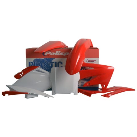 POLISPORT KOMPLET PLASTIKÓW HONDA CRF 250R 06-07 KOLOR CZERWONO BIAŁY OEM