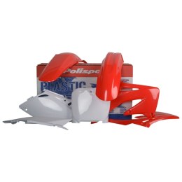 POLISPORT KOMPLET PLASTIKÓW HONDA CRF 450R 02-03 KOLOR CZERWONO BIAŁY OEM