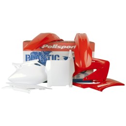 POLISPORT KOMPLET PLASTIKÓW HONDA CRF 450R 04 KOLOR CZERWONO BIAŁY OEM