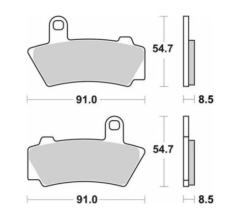 SBS KLOCKI HAMULCOWE STREET PERFORMANCE EXCEL SINTER KH748 BMW R18 1800 21-PRZÓD