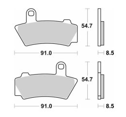 SBS KLOCKI HAMULCOWE STREET PERFORMANCE EXCEL SINTER KH748 BMW R18 1800 21-TYŁ
