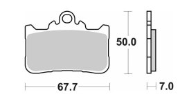 SBS KLOCKI HAMULCOWE STREET EXCEL SINTER KH759 ZŁOTY PASUJE DO: HONDA CB 50