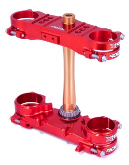 XTRIG PÓŁKI ZAWIESZENIA PRZEDNIEGO ROCS TECH TRIPLE CLAMPS HONDA CRF 250 '22-'24; CRF 450 '21-'24 (OFFSET 22MM) KOLOR CZERWONY