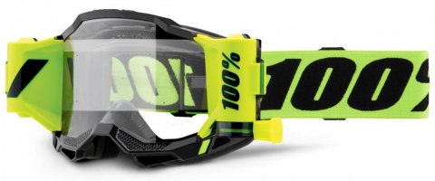 100 PROCENT GOGLE ACCURI 2 FORECAST ROLL-OFF NEON NEON SZYBKA PRZEŹROCZYSTA