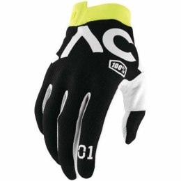 100 PROCENT RĘKAWICE CROSS/ENDURO RACR ITRACK BLACK BLACK / WHITE / ŻÓŁTY S