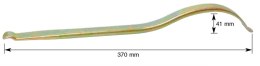 BUZZETTI NARZĘDZIA ŁYŻKA DO OPON WYGIĘTA ZE STOPKĄ 37CM