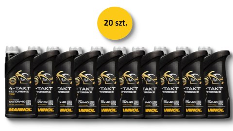 MANNOL OLEJ SILNIKOWY 4T MOTORBIKE 10W40 1L ESTER + MA2 SYNTETYK 7812 20 API SN-KARTON SZTUK PAKIET