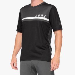 100 PROCENT MTB KOSZULKA ROWEROWA AIRMATIC BLACK/CHARCOAL BLACK/GREY L