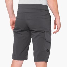 100 PROCENT MTB SPODENKI ROWEROWE MODEL RIDECAMP CHARCOAL KOLOR SZARY 36