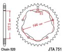 JT ZĘBATKA TYŁ 4320M 43 ALUMINIOWA ERGAL DUCATI MONSTER 800 S2R 05-07, HYPERMOTARD 950 19-23, BIPOSTO 748 S 95-03 ŁAŃ