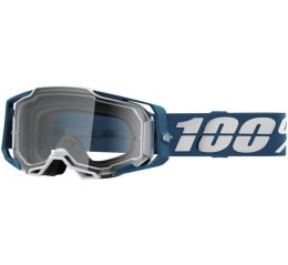 100 PROCENT GOGLE ARMEGA ALBAR -CLEAR LENS - SREBRNY SZYBKA PRZEŹROCZYSTA
