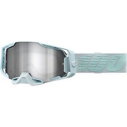 100 PROCENT GOGLE ARMEGA FARGO -MIRROR SILVER LENS - SZYBKA SREBRNE LUSTRO