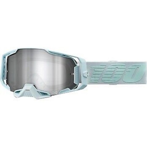 100 PROCENT GOGLE ARMEGA FARGO -MIRROR SILVER LENS - SZYBKA SREBRNE LUSTRO