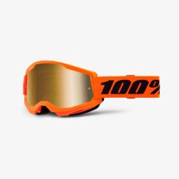 100 PROCENT GOGLE STRATA 2 NEON -MIRROR GOLD LENS - SZYBKA GOLD LUSTRO