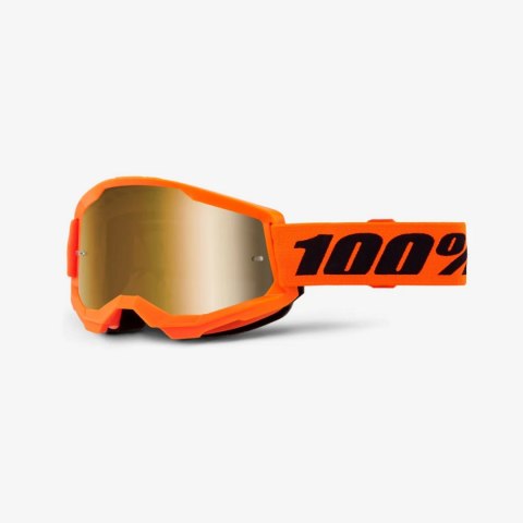 100 PROCENT GOGLE STRATA 2 NEON -MIRROR GOLD LENS - SZYBKA GOLD LUSTRO