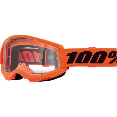 100 PROCENT GOGLE STRATA 2 YOUTH JUNIOR NEON -CLEAR LENS PRZEŹROCZYSTA