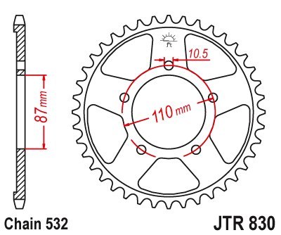 JT ZĘBATKA TYŁ ALUMINIOWA 7075-T6 ERGAL 4675 42 KTM 200 DUKE RC 15-20-ZAMÓWIĆ