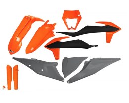 UFO KOMPLET PLASTIKÓW FULL KIT Z OSŁONAMI TELESKOPÓW AMORTYZATORÓW KTM EXC 125 20- 21, EXC 250 300 TPI 20- 23, EXC-F 250