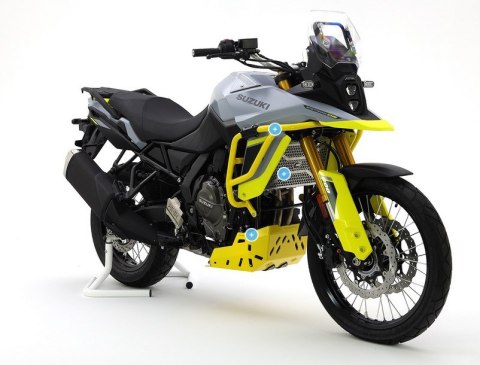 CROSSPRO GMOLE OSŁONY SILNIKA ALUMINIOWE V-STROM 800 DE 23-24 TEKSTUROWANY