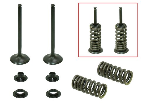 PSYCHIC ZAWORY WYDECHOWE KPL ZAWORÓW ZE SPRĘŻYNAMI I PODKŁADKAMI CRF 250R 04-07, 250X 04-15, STALOWY MX-095