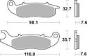 SBS KLOCKI HAMULCOWE KH465 CARBON TECH AJP PR3 PR4 PR5 13-, DERBI TERRA CITY CROSS 125 08-16, CRF 250L M R 13-, PIAGGIO