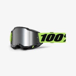 100 PROCENT GOGLE ACCURI 2 NEON YELLOW - MIRROR SILVER LENS