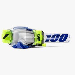 100 PROCENT GOGLE ARMEGA FORECAST ROLL-OFF BLUE - BLUE/WHITE/ŻÓŁTY FLUO