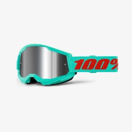 100 PROCENT GOGLE STRATA 2 MAUPITI SILVER LENS - SELEDYNOWY SZYBKA LUSTRO