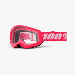100 PROCENT GOGLE STRATA 2 PINK -CLEAR LENS - ROZE SZYBKA PRZEŹROCZYSTA