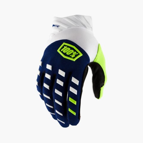 100 PROCENT RĘKAWICE CROSS/ENDURO AIRMATIC NAVY/WHITE BLUE/WHITE/GREEN L