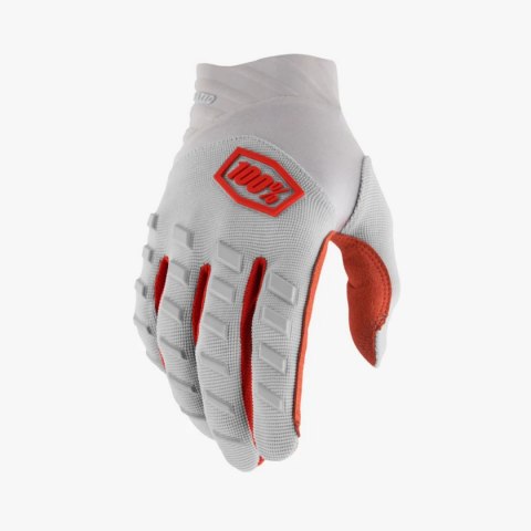 100 PROCENT RĘKAWICE CROSS/ENDURO AIRMATIC SILVER KOLOR SZARY/RED ROZMIAR M