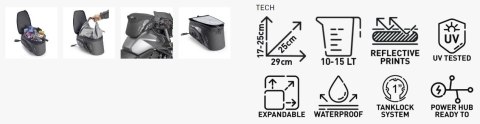 KAPPA TORBA NA ZBIORNIK DO MOCOWANIA TANKLOCK K'DRIFTER 10L-15L BLACK/MORO KAPPA TORBA NA ZBIORNIK DO MOCOWANIA TANKLOCK K'DRIFTER 10L-15L BLACK/MORO