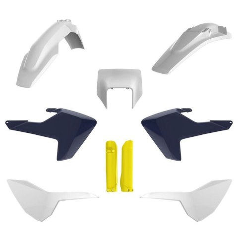 POLISPORT KPL PLASTIKÓW HUSQVARNA TE FE TPI 17-19 W ZEST. TABLICA 8666900001 I OSŁONY AMORTYZAROR