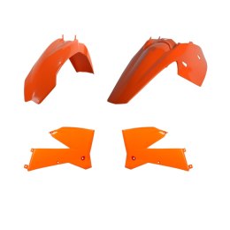 POLISPORT KOMPLET PLASTIKÓW KTM EXC/EXC-F '05-'07 ORANGE BLACK OEM