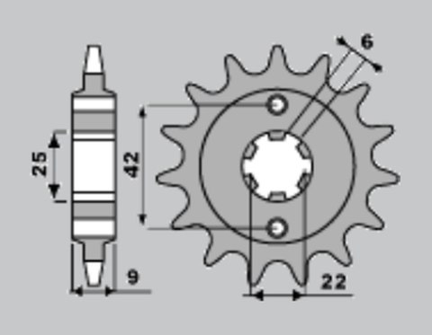 CHT ZĘBATKA PRZEDNIA 276 15 HONDA CB250N 81-83