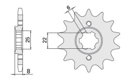 CHT ZĘBATKA PRZEDNIA 281 14 HONDA XR 600R 85-90