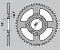 CHT ZĘBATKA TYLNA 279 40 HONDA HONDA MTX 125R 83-