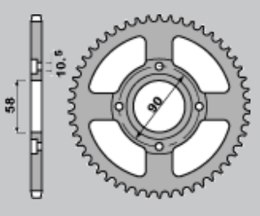 CHT ZĘBATKA TYLNA 279 40 HONDA HONDA MTX 125R 83-