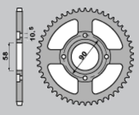 CHT ZĘBATKA TYLNA 279 40 HONDA HONDA MTX 125R 83- CHT ZĘBATKA TYLNA 279 40 HONDA HONDA MTX 125R 83-